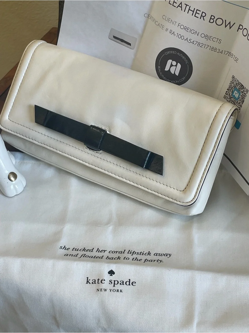 Kate Spade Chelsea Park Keira Leather Clutch